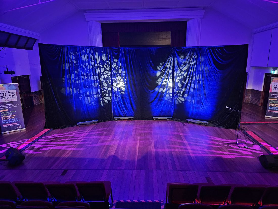 VSHOW S712 CMY moving head colour wash at a Perth event