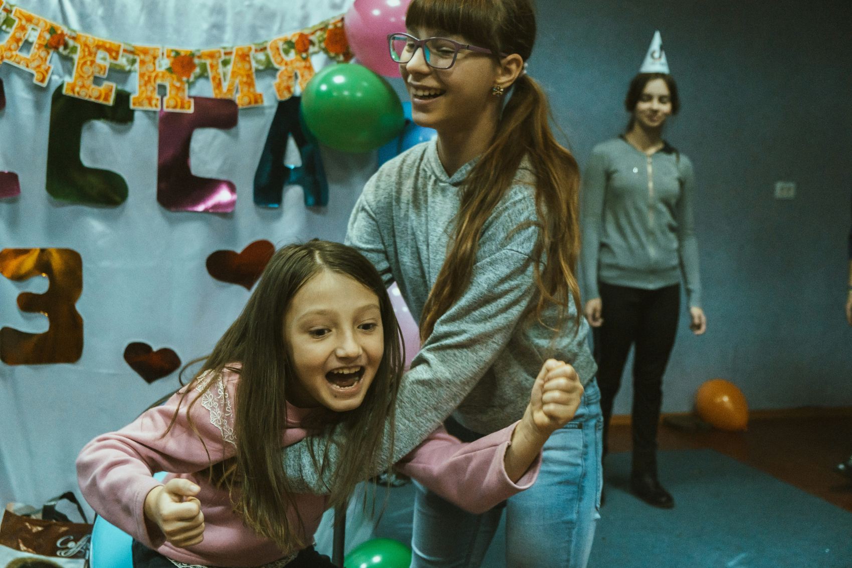 Children at a backyard birthday party in Perth