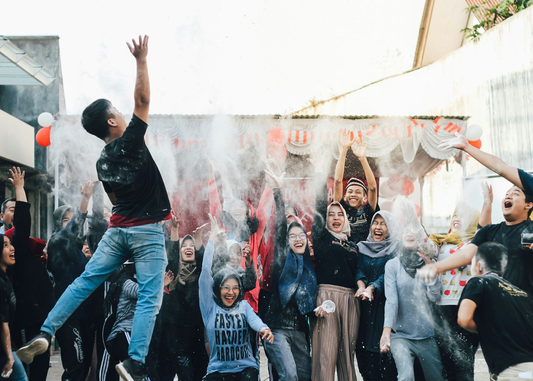 A colourful outdoor party celebration in Perth