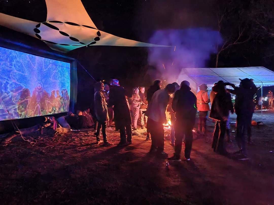 Community screening Perth — audience at outdoor cinema event