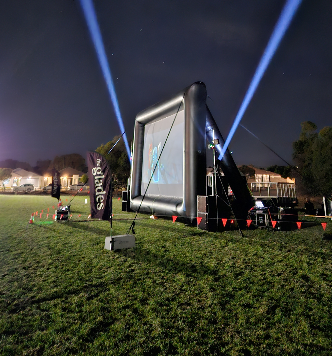 Festival outdoor cinema Mandurah — 8m community cinema screen at multi-day event