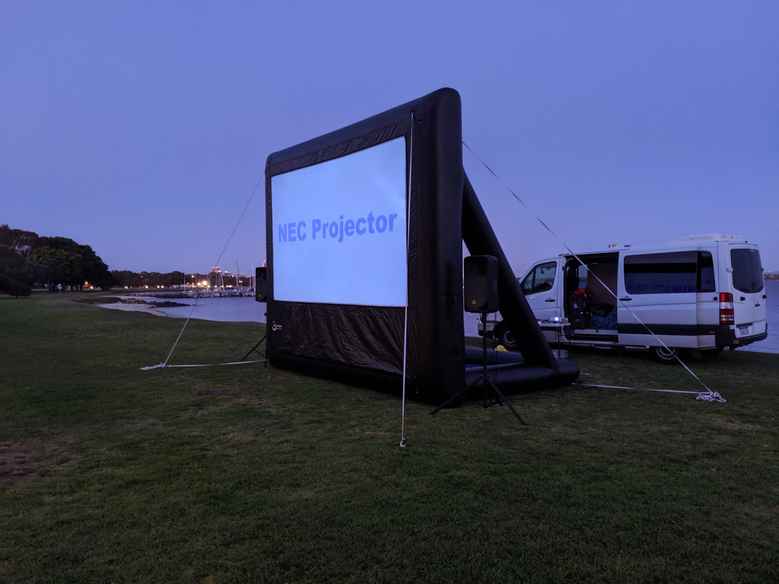 Outdoor cinema hire Melville — screen and seating setup at a Melville suburb event