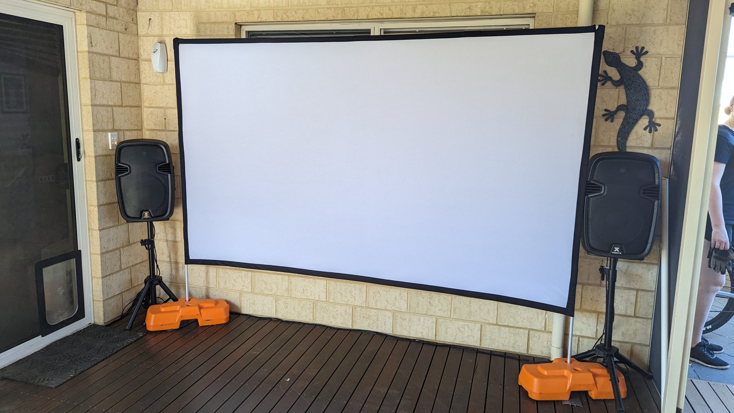 Backyard movie night Perth — outdoor cinema setup