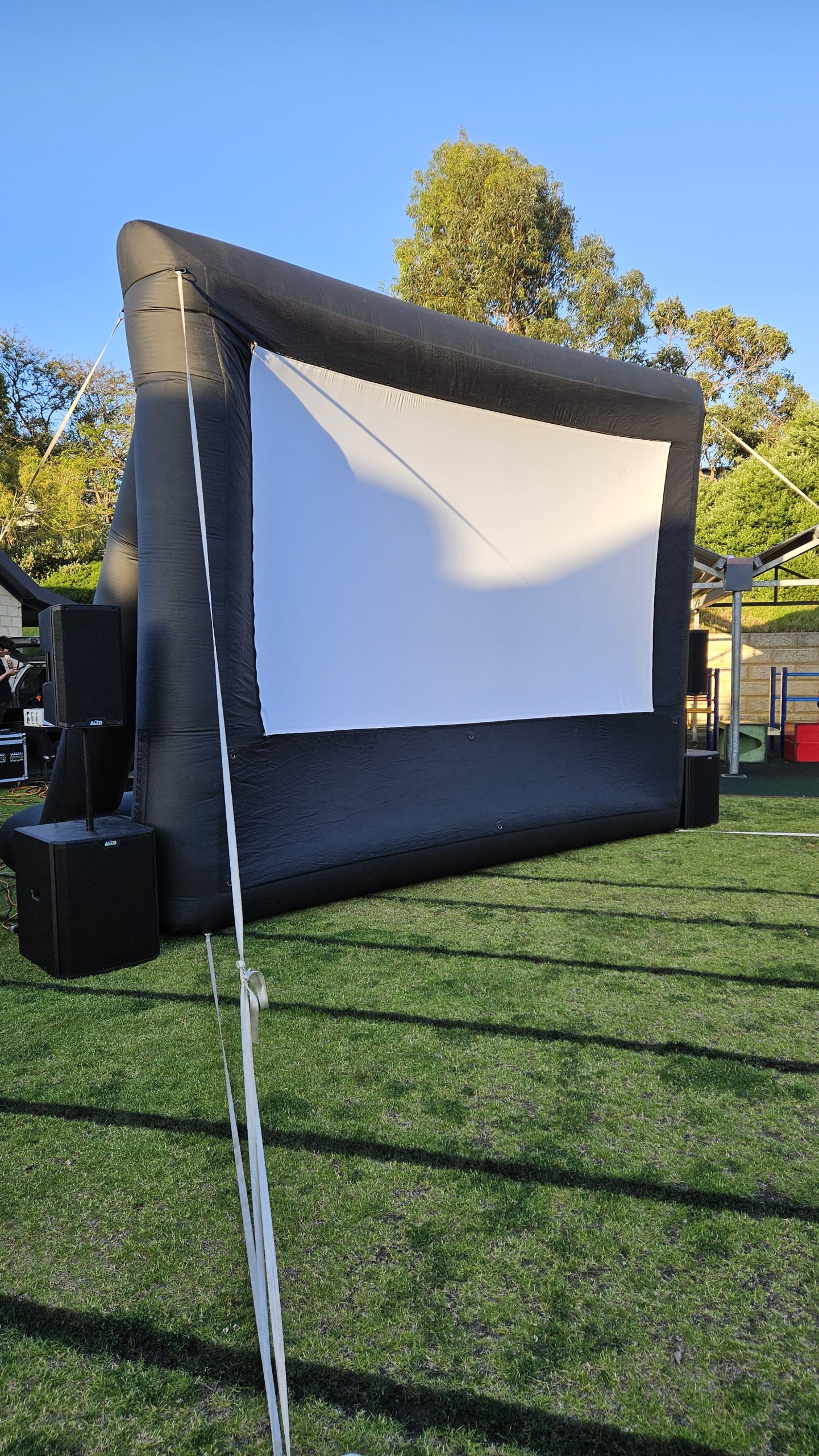 Perth outdoor cinema hire setup at a backyard event in Perth